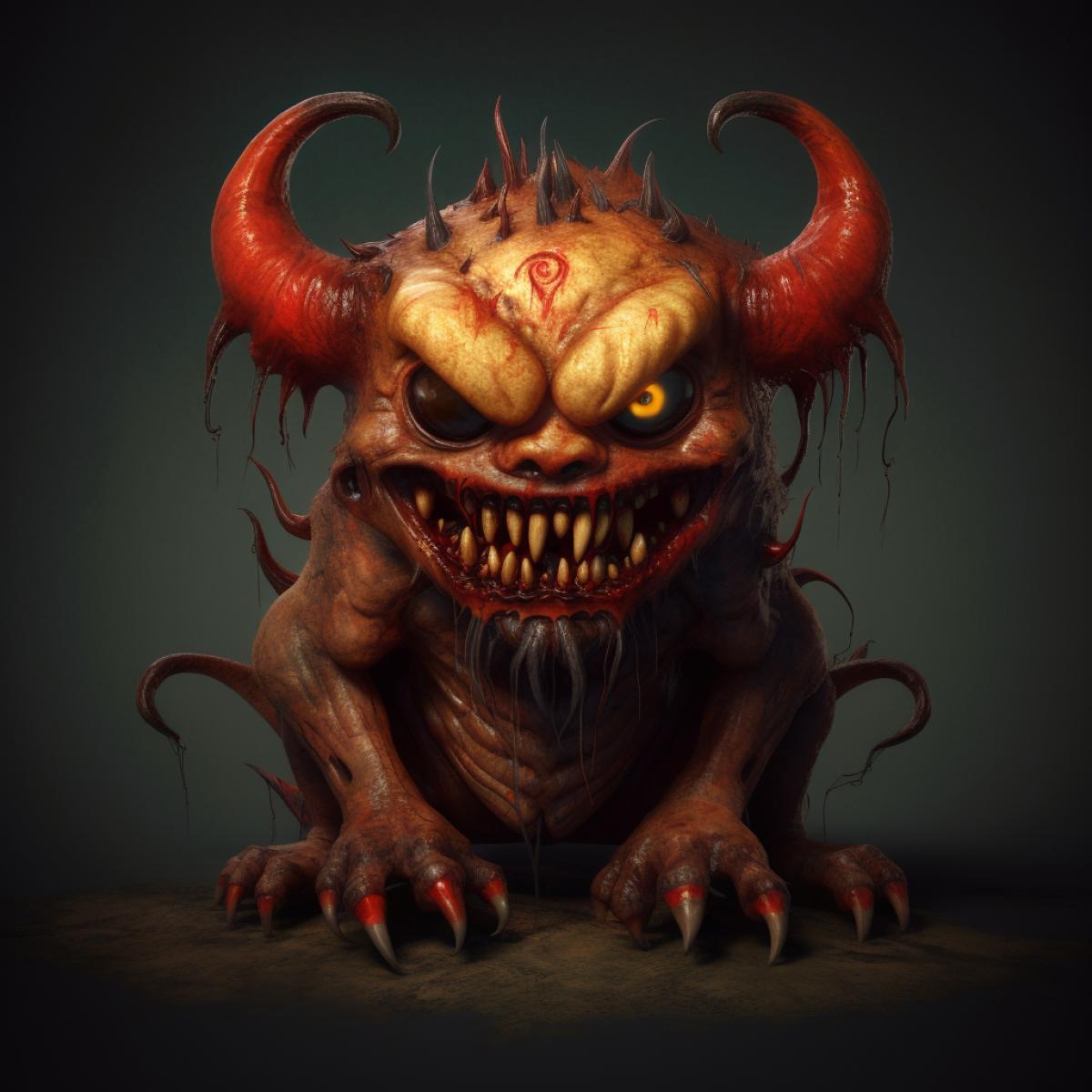 Devilish creature, monster