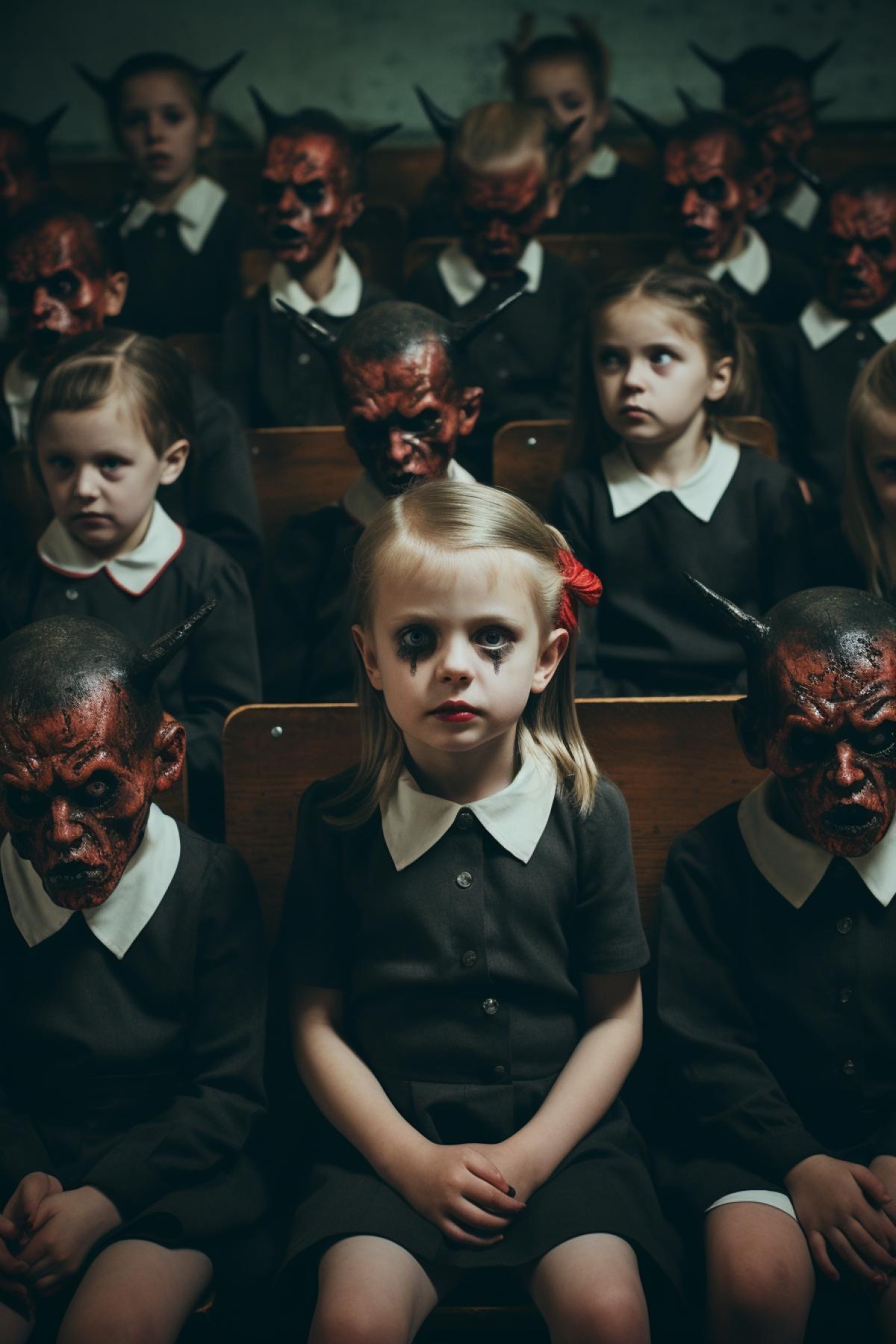 Kindergarten in hell for little devils