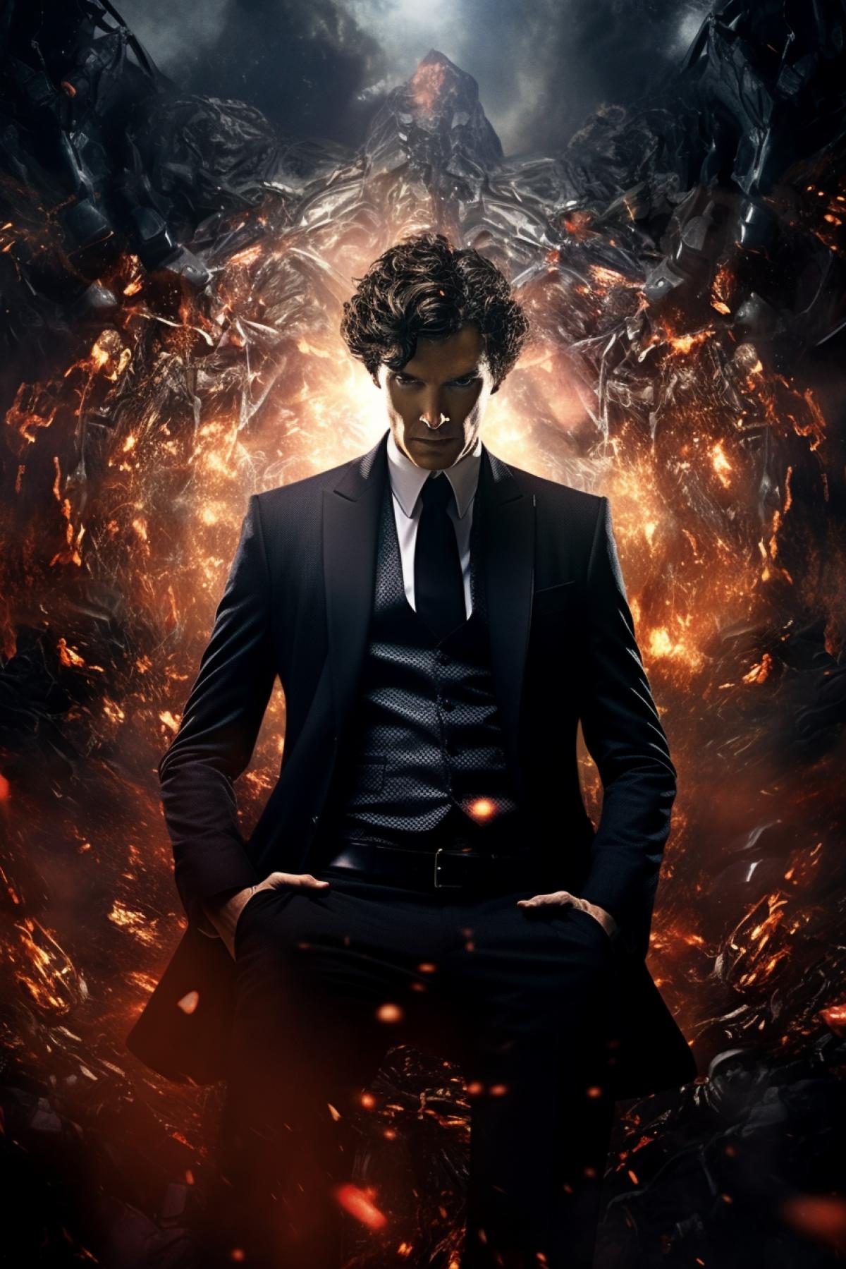 The dark lord of the universe handsome desperately dangerous the whole universe beyond his feet breathtaking photo