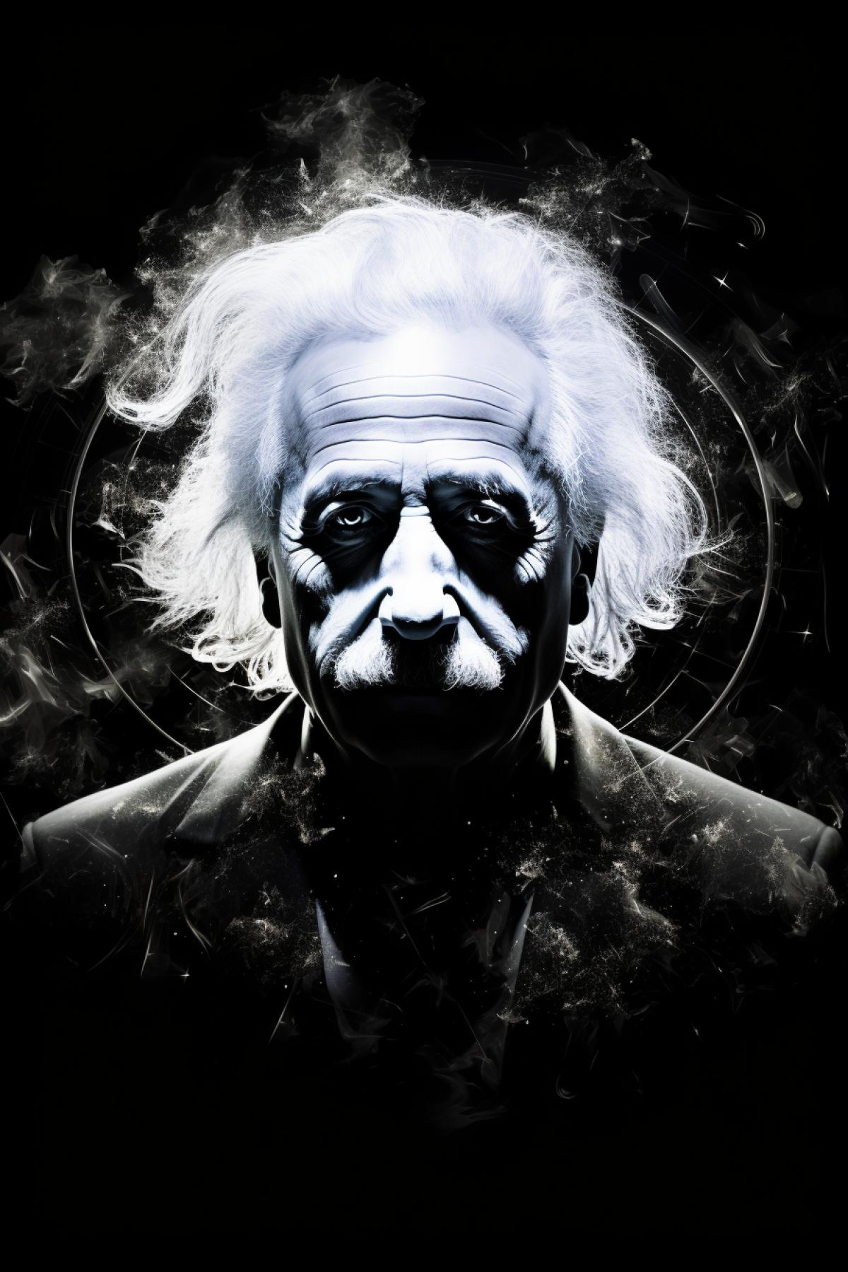 Einstein portrait as it could be drawn by electrons