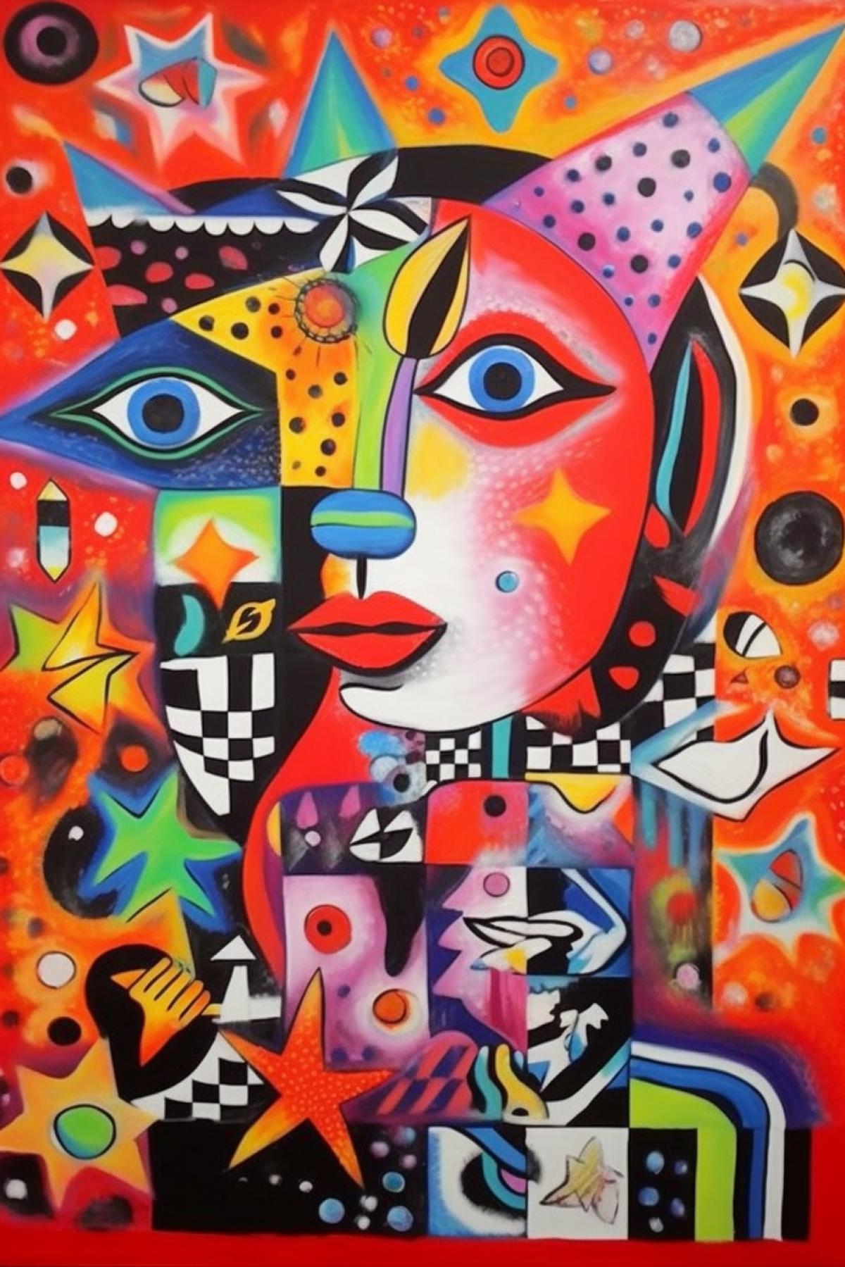 Por art, sorcerer cat, pop art style