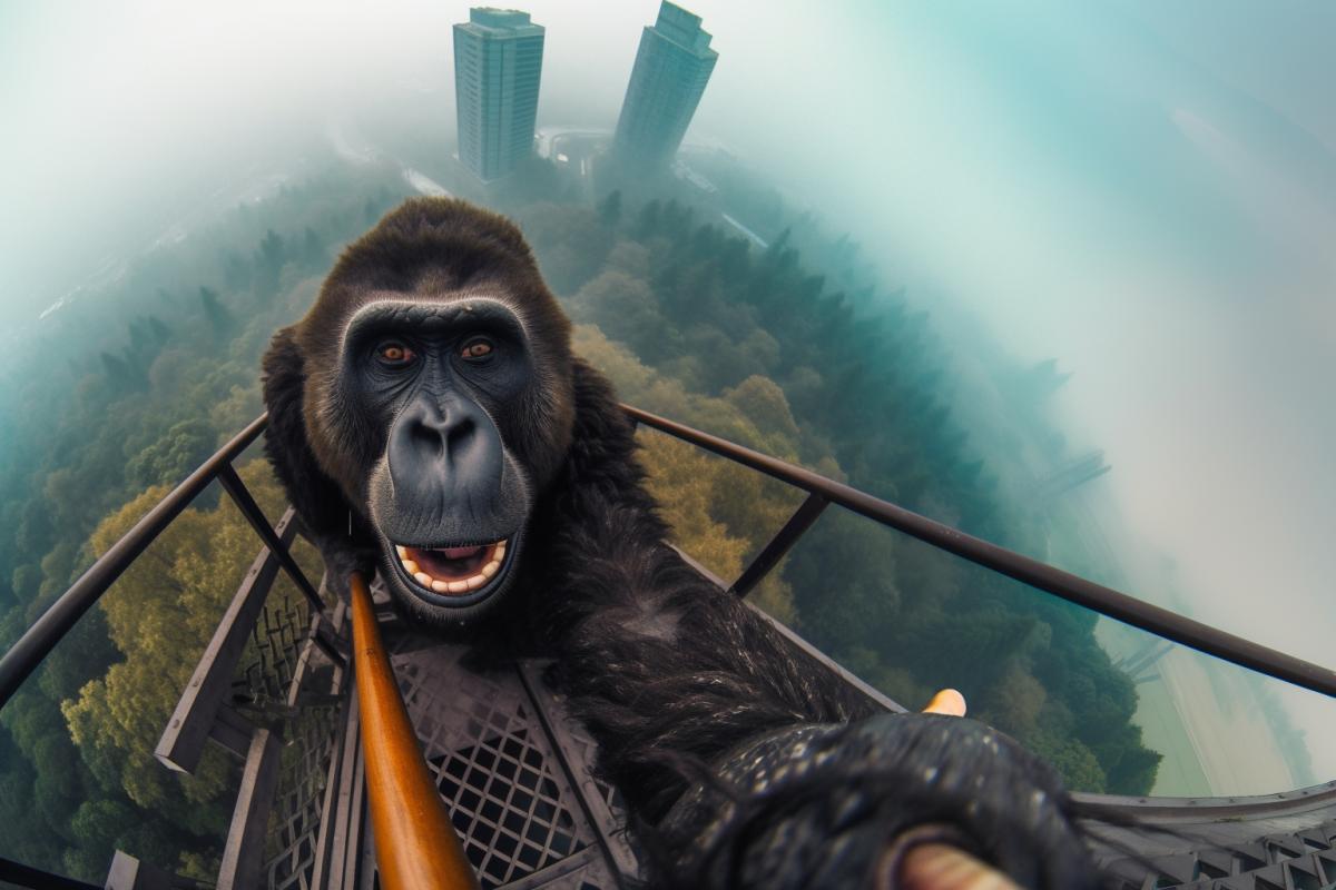 Incredible GoPro selfies, King Kong, bridge, rich colors