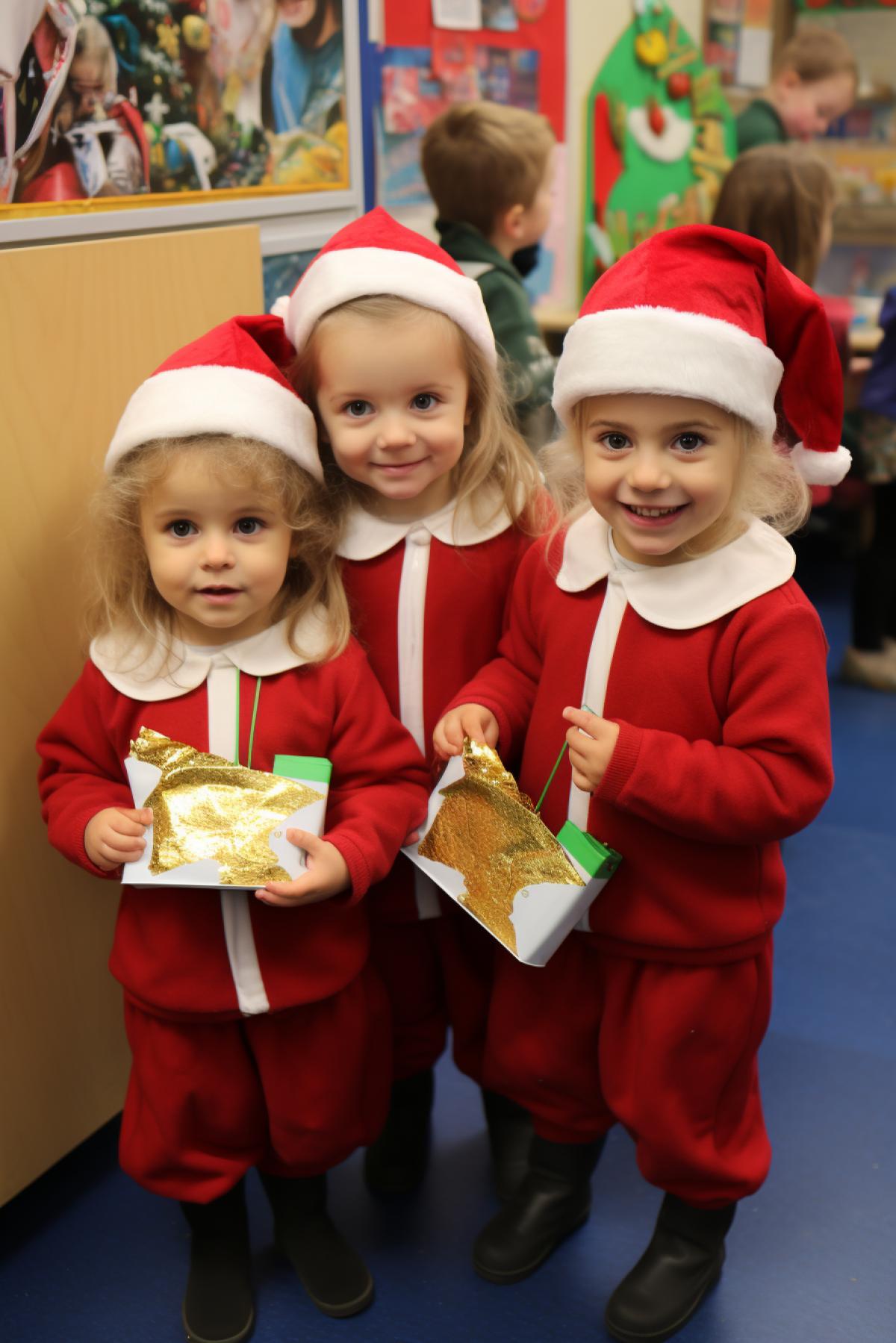 Little Santas in the classroom