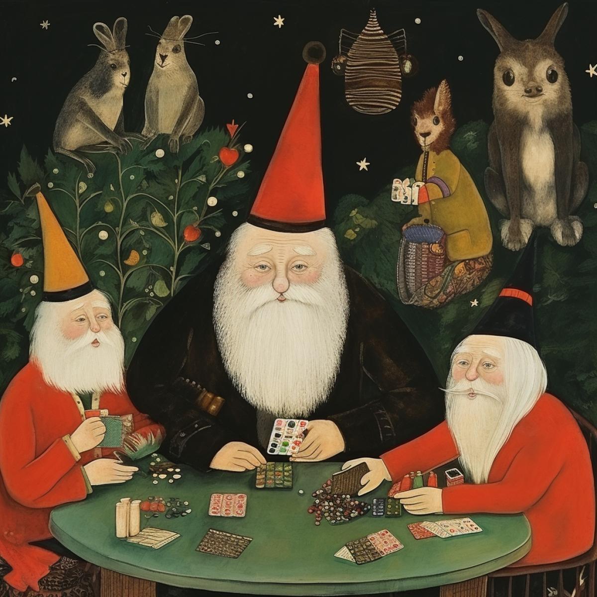 Santa Claus lost his beard in a poker game to a gnome, in style By Dee Nickerson