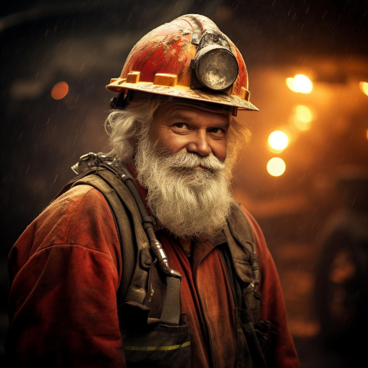 Santa Claus miner. The best photo Ive seen.
