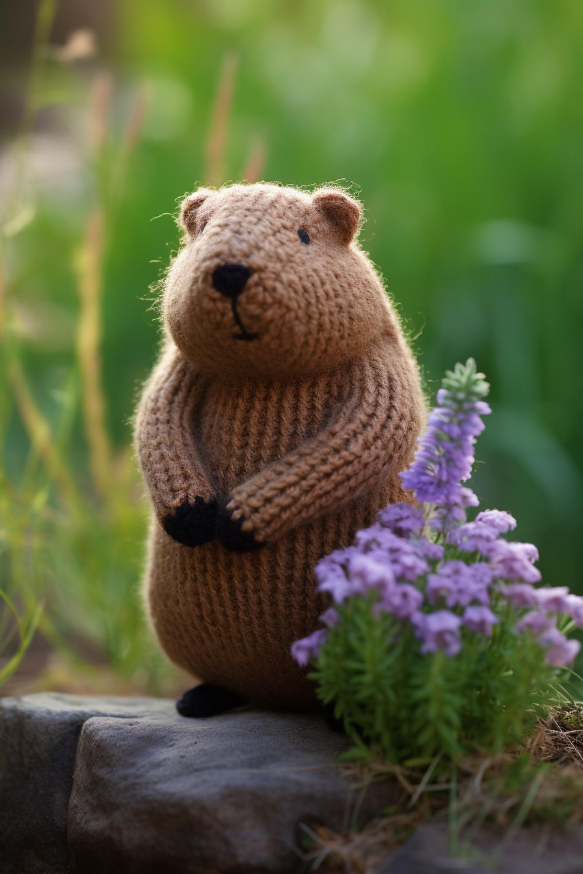 Knitted capybara
