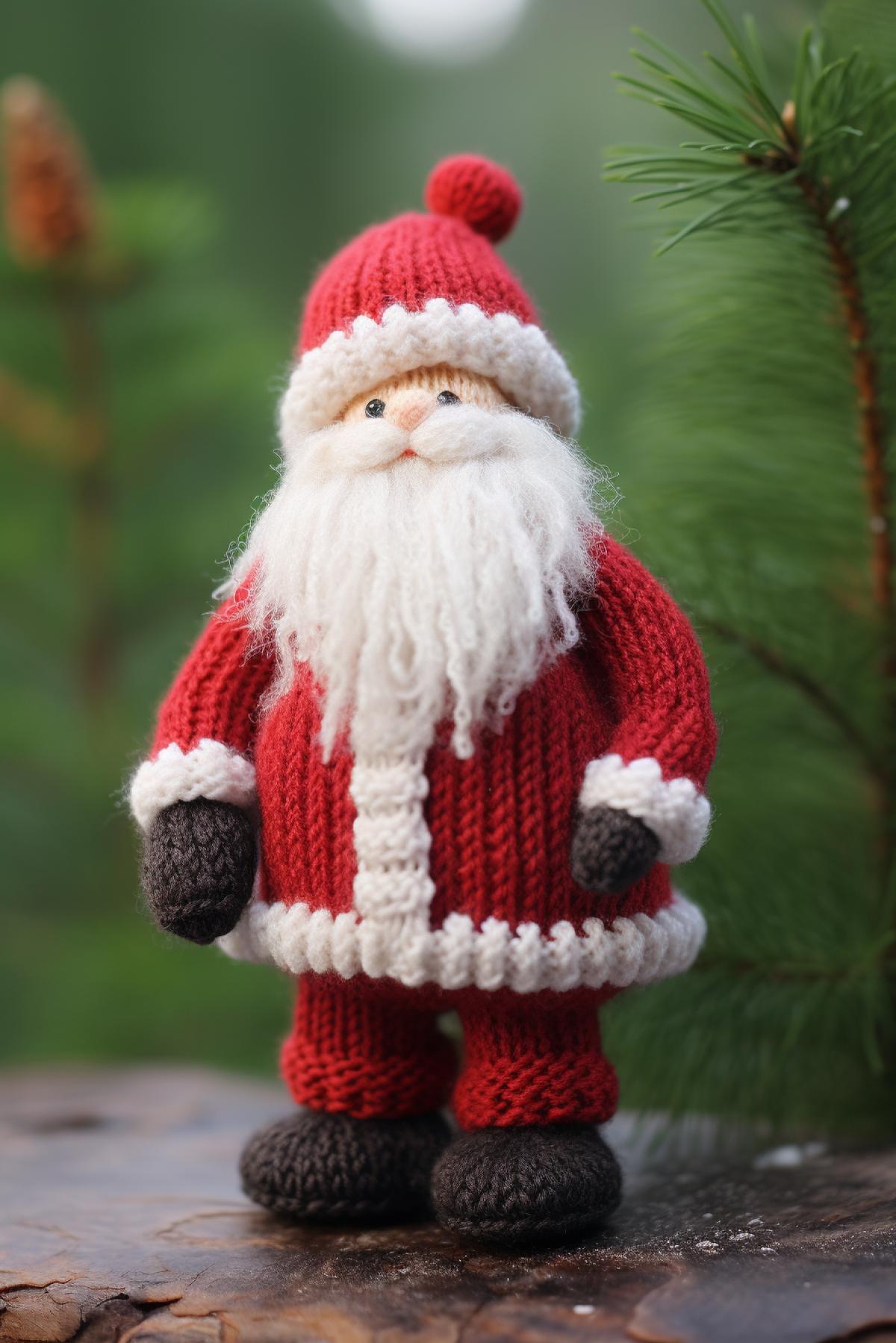 Knitted Santa Claus