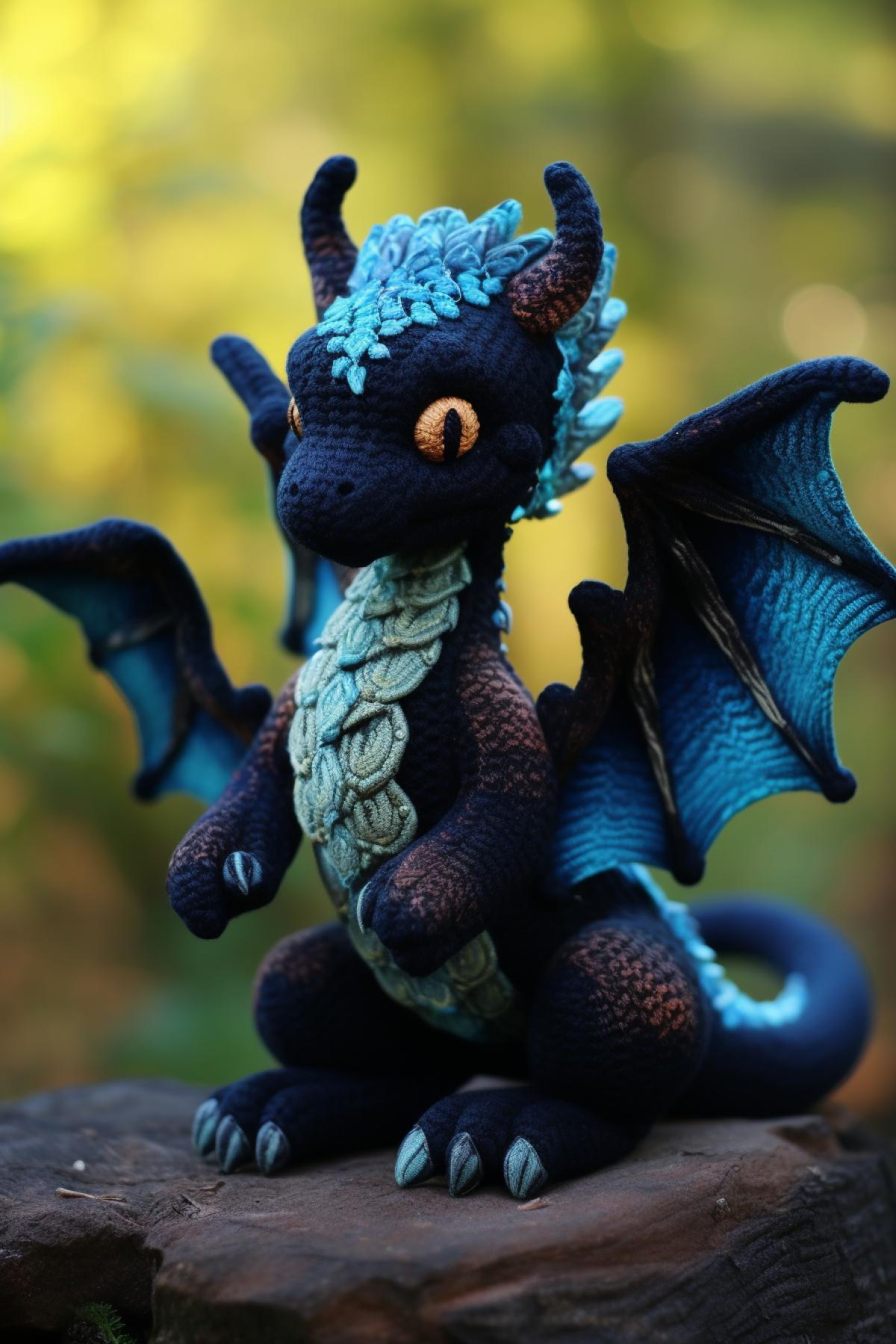 Knitted toy Guardian of Dreams-Dragon
