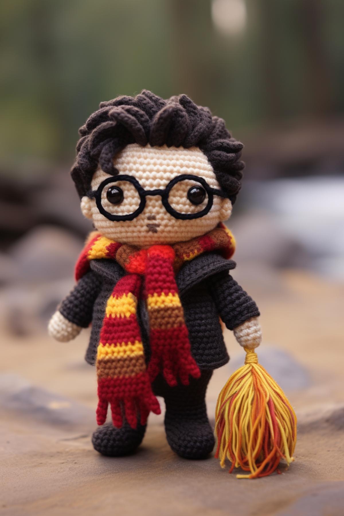 Knitted Harry Potter toy