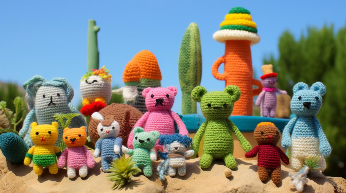 Knitted toy world, everything is knitted