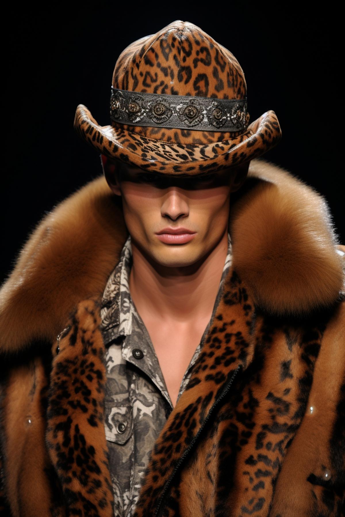 Warm hat for polar cowboys new model by Dolce & gabbana shocking outrageous