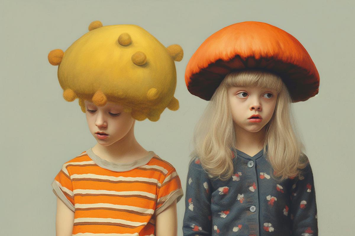 Children in stupid hats