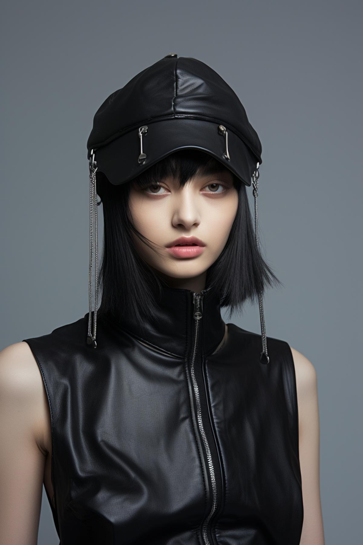 Chinese minimalistic extravagant cap for transgender