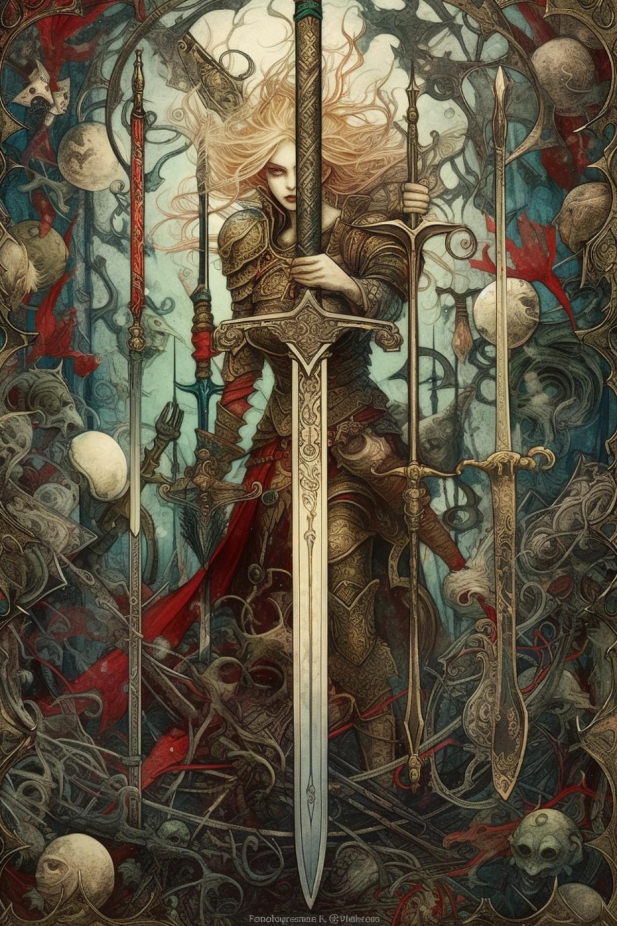 tarot card swords