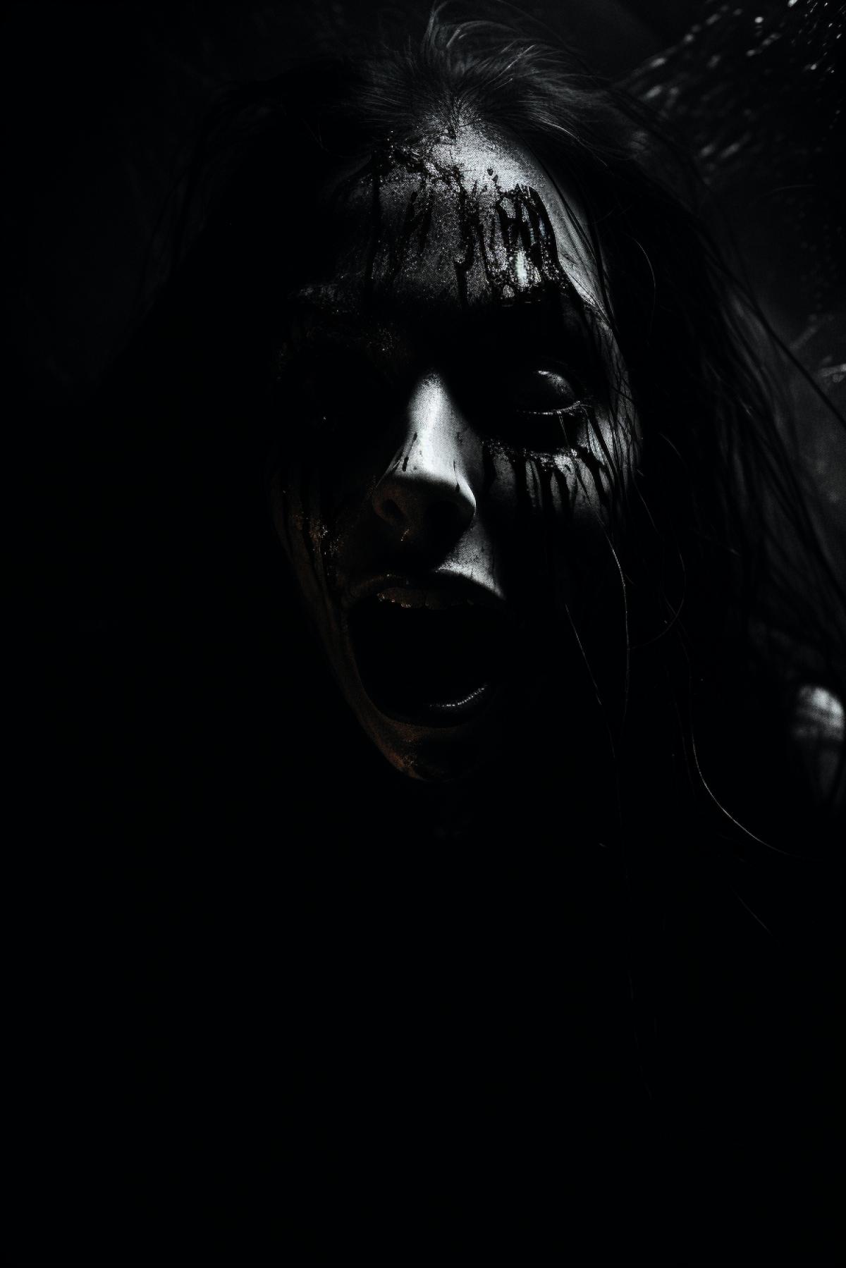 Absolute dark dark frightening darkness