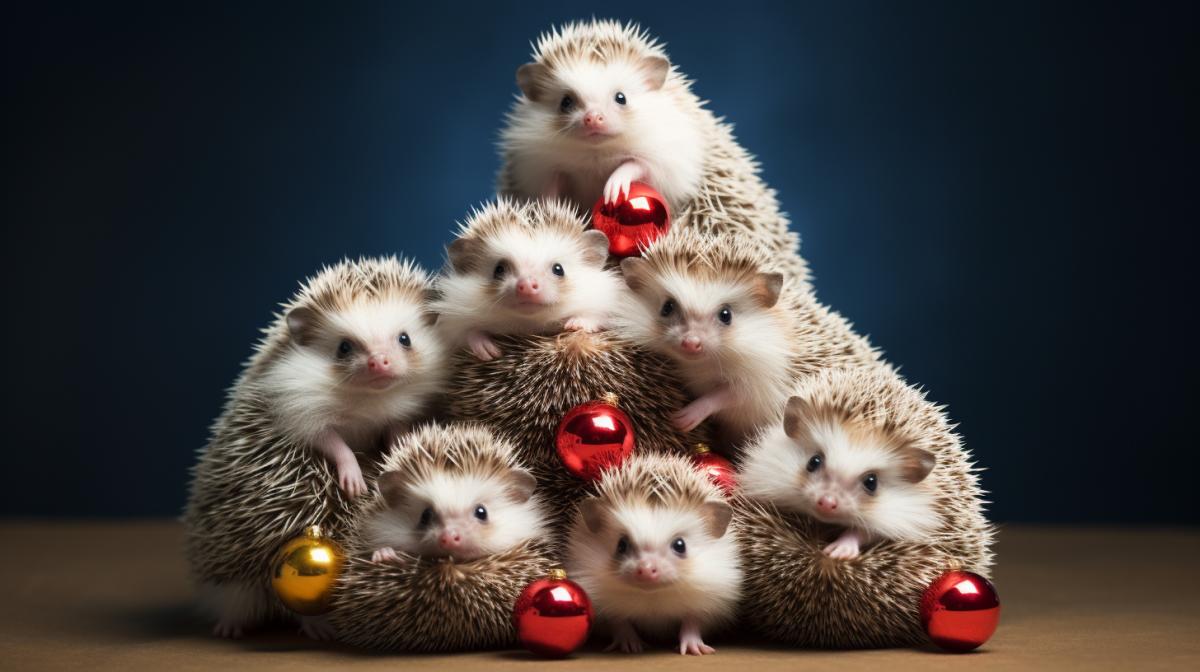 Hedgehog Christmas tree