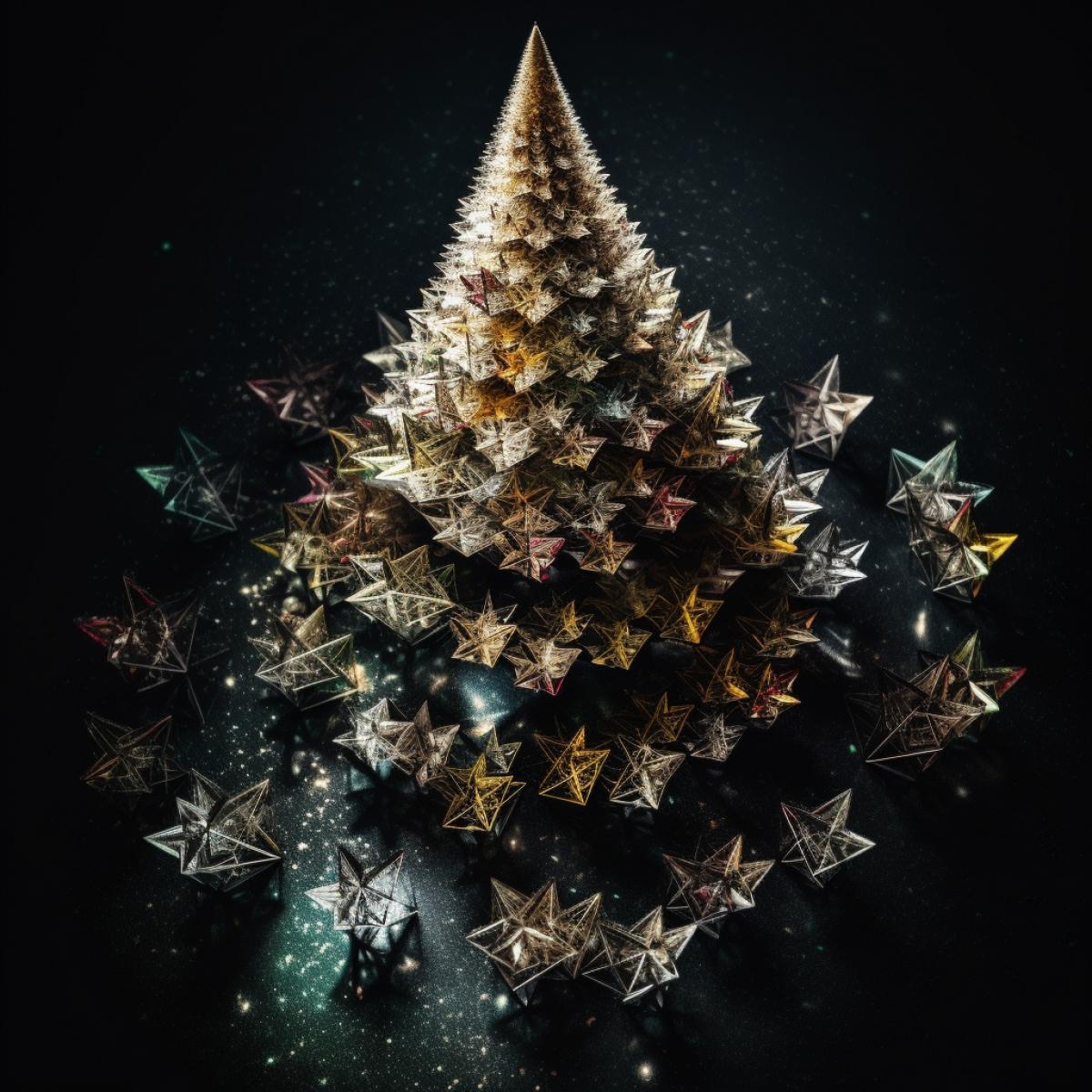 art Christmas tree decoration parallel dimension garlands glitter photography