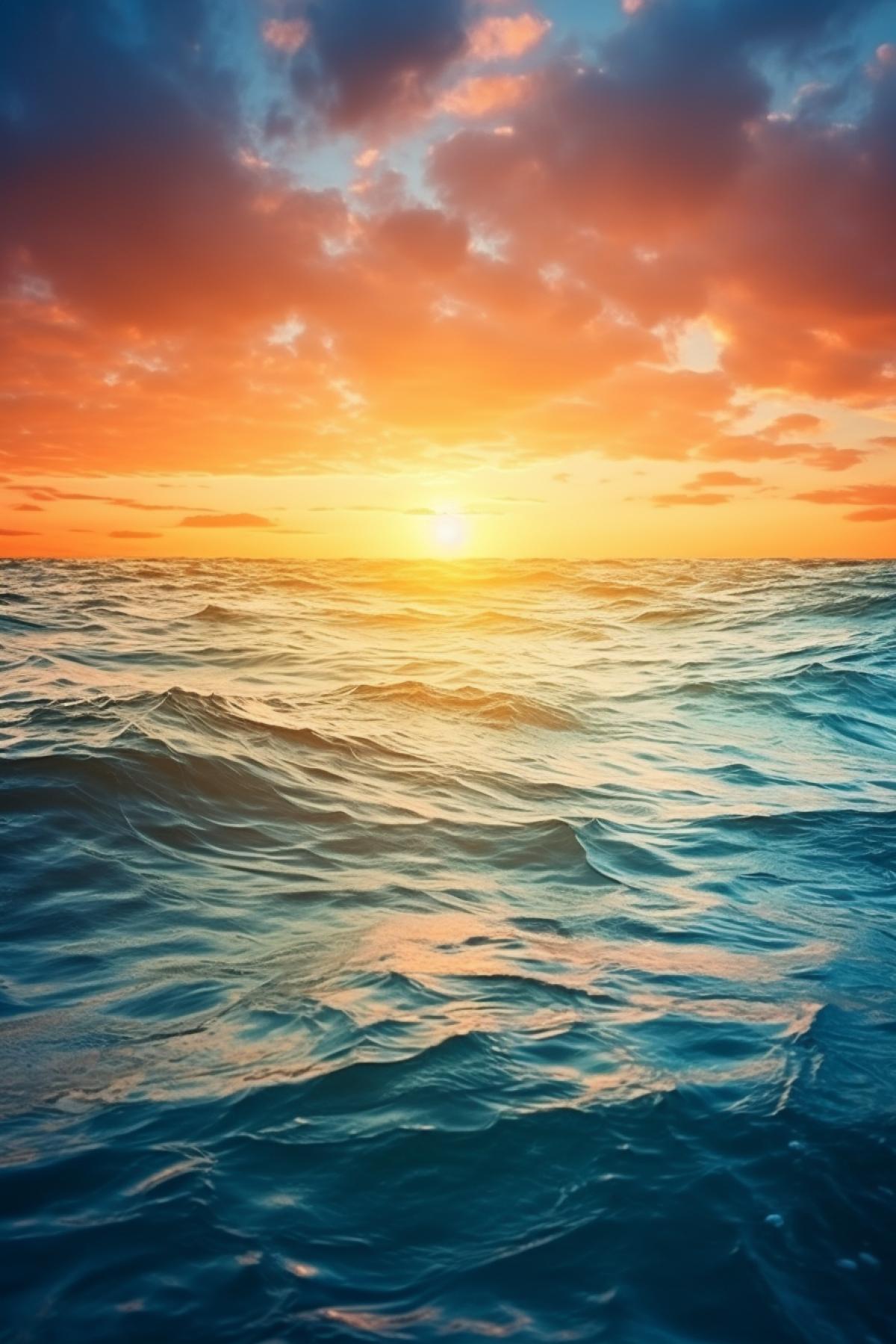 Endless open ocean under the sun breathtaking beautiful awarded photo