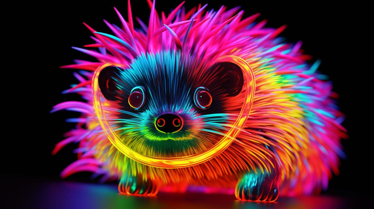 Neon hedgehog