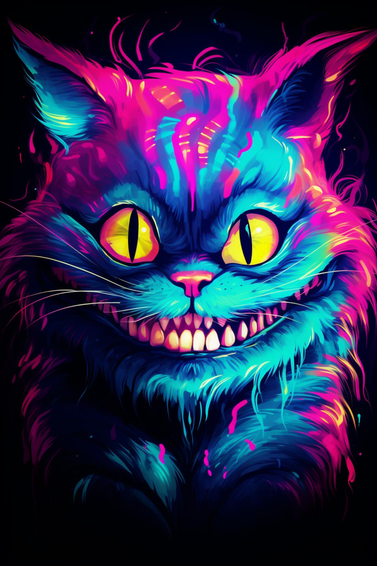Neon Cheshire cat