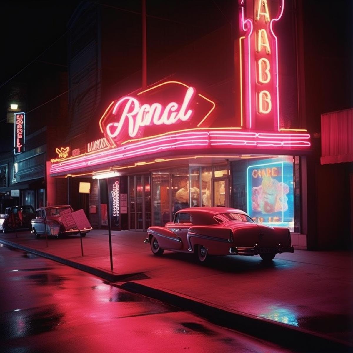 Barmaley. Neon advertising. Very beautiful photo.