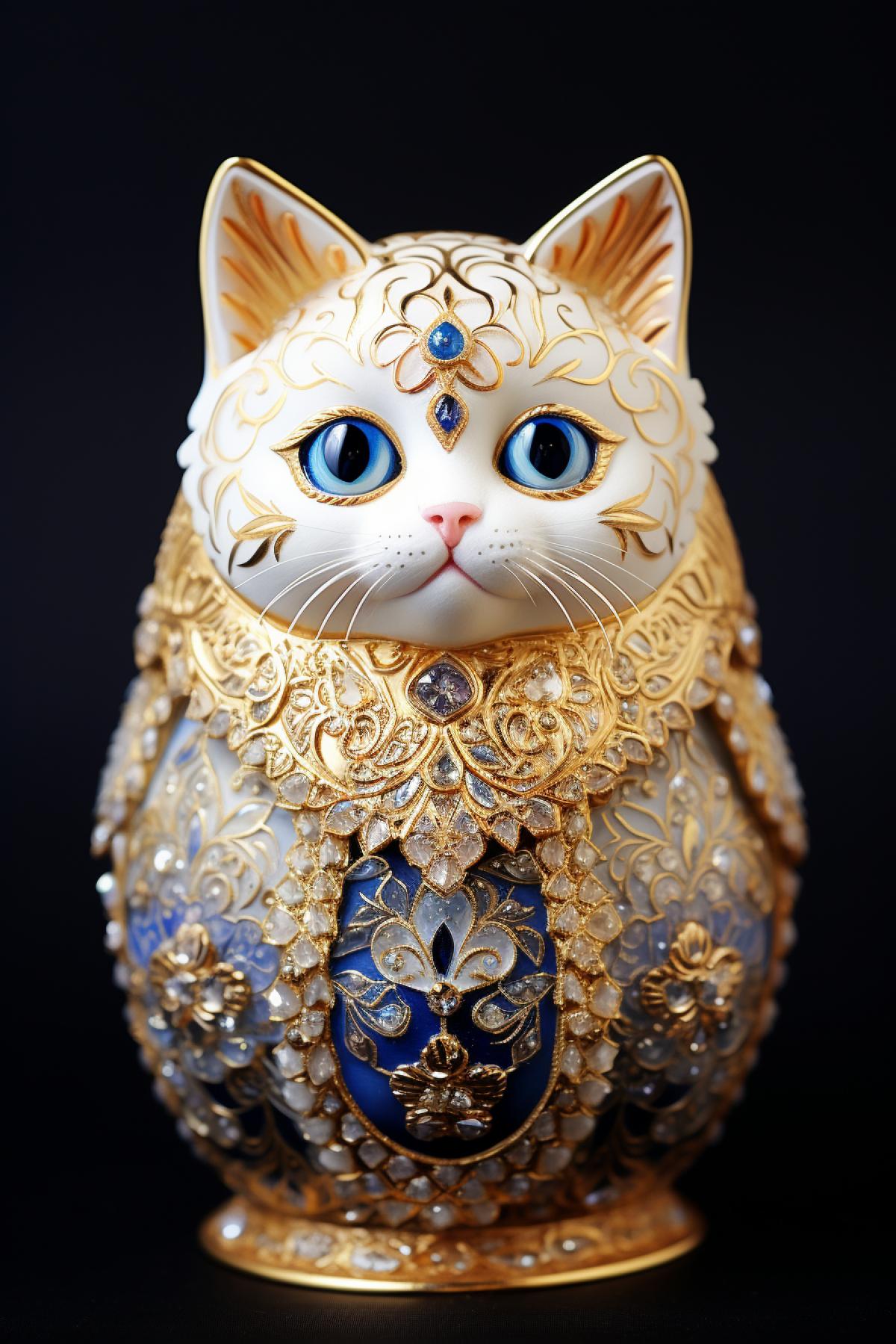 Matryoshka cat faberge baroque