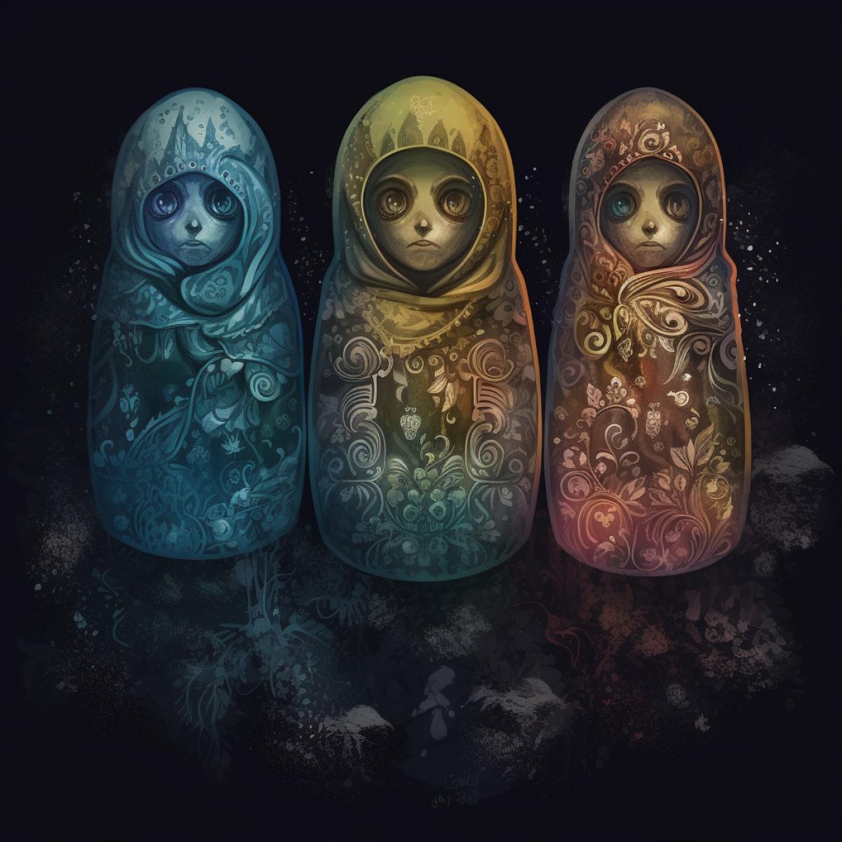 Matryoshka ghost, parallel dimension, shine, flicker