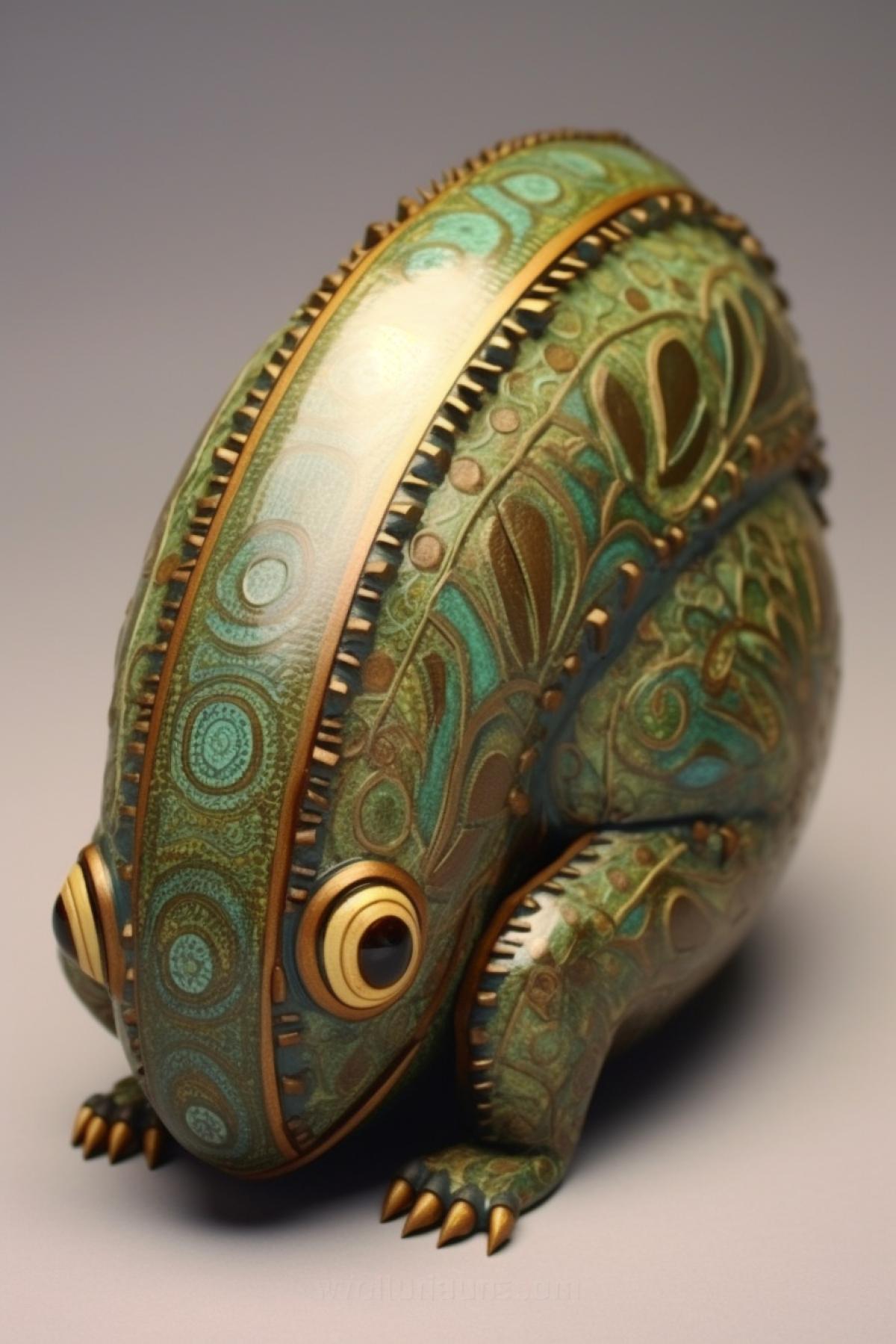 Matryoshka chameleon green faberge steampunk baroque magic