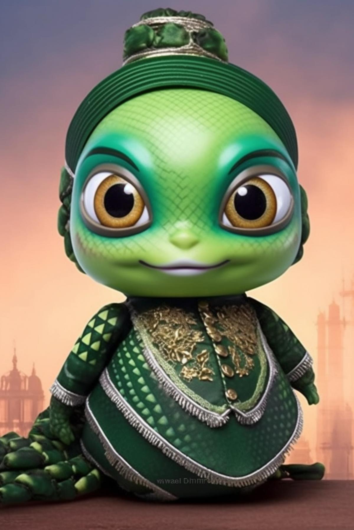 Matryoshka chameleon green faberge steampunk baroque magic