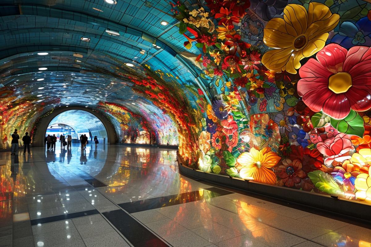 Flower Garden metro station, beautiful