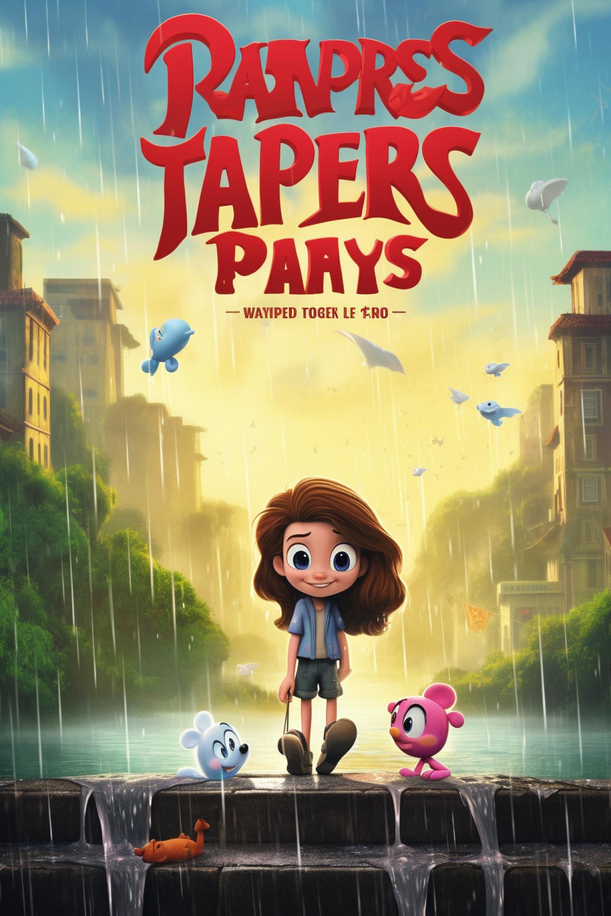 Poster for the cartoon about love Disney title TEARS OF HAPPINESS