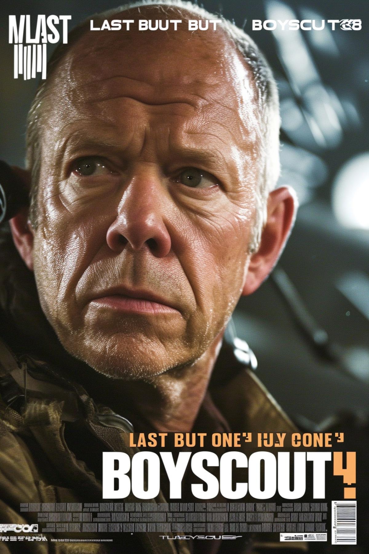 Poster of criminal drama with Bruce Willis title \"LAST BUT ONE\" \"BOYSCOUT\"
