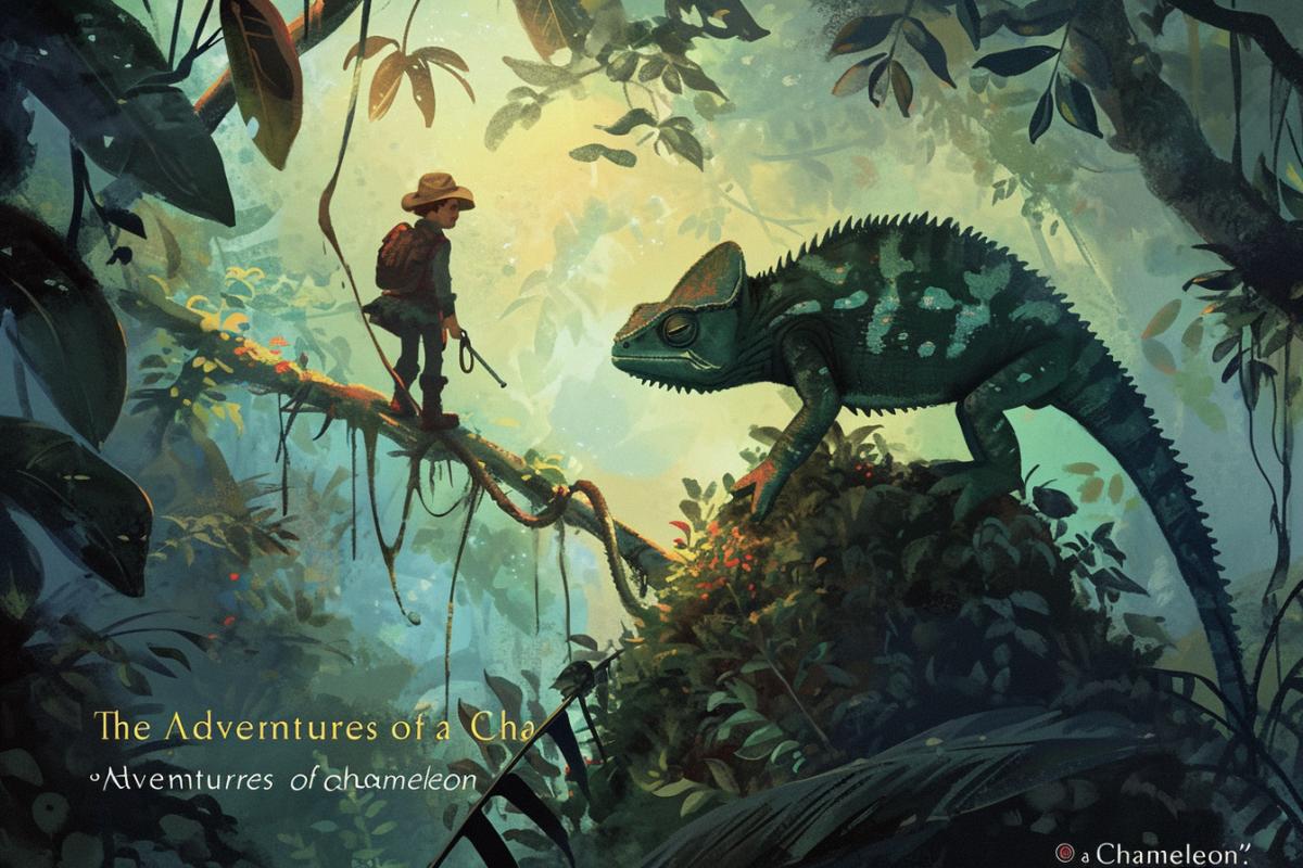 Poster illustration for the film \"The Adventures of a Chameleon\" The Adventures of a Chameleon. Fantasy