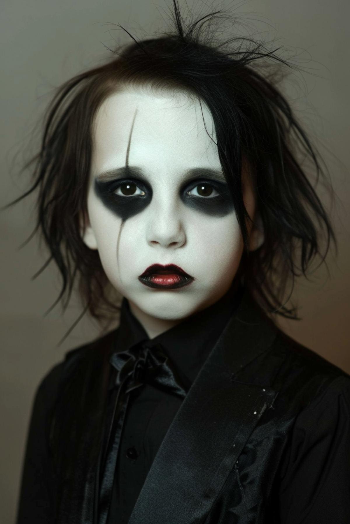 toddler marilyn manson in gothic makeup