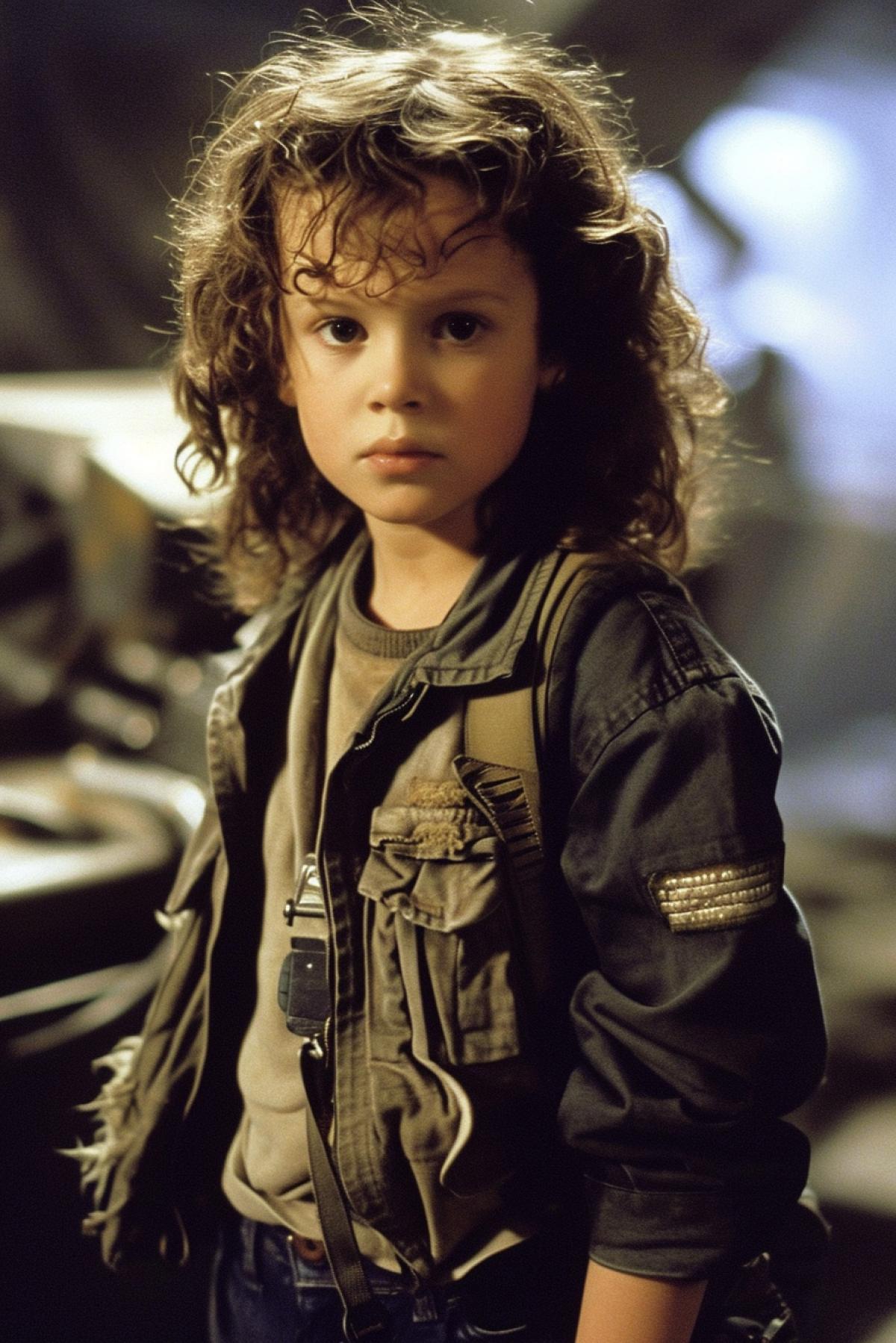 Ellen Ripley from the movie Aliens as a little girl