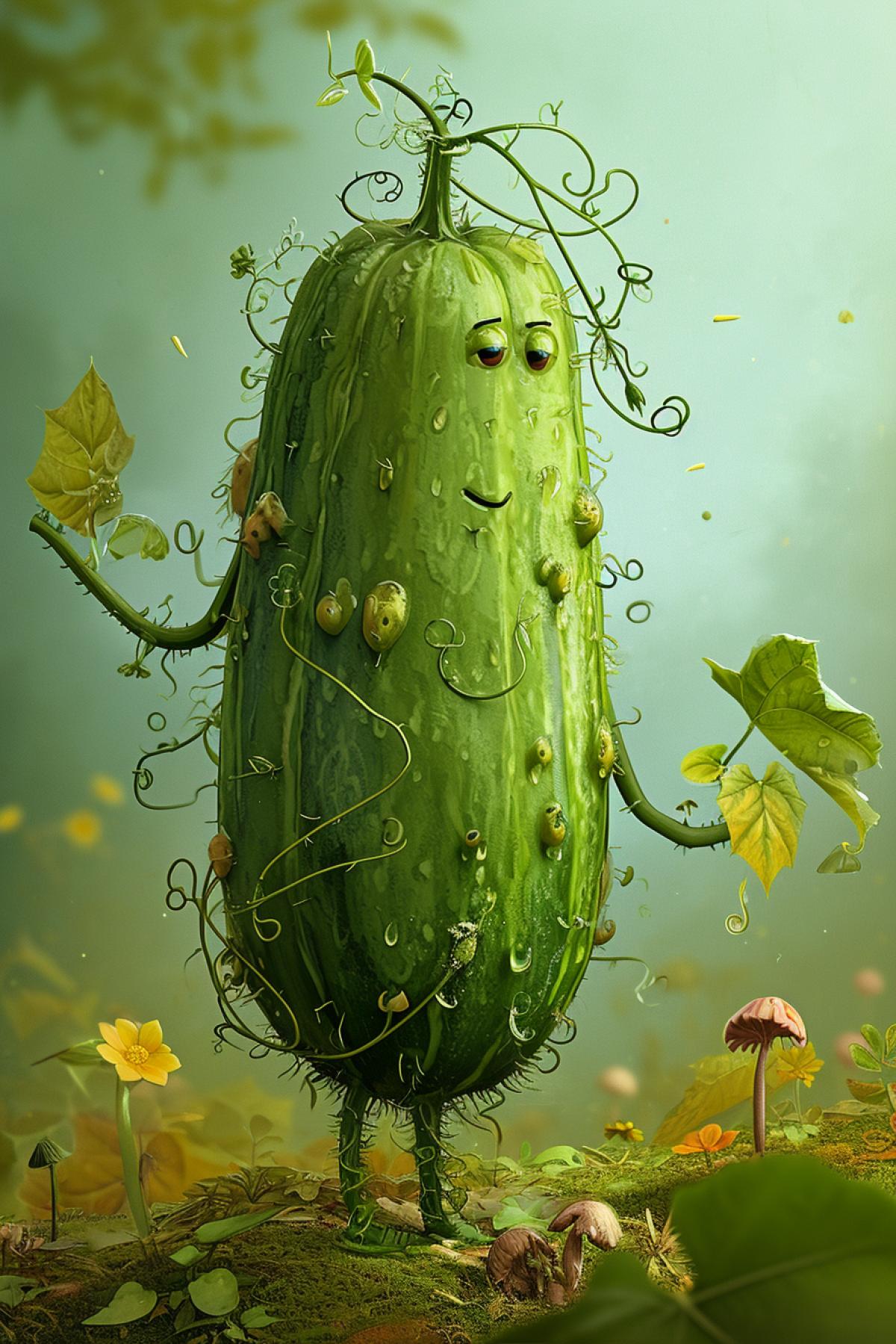 An anthropomorphic living, pur4kful cucumber that gives coolness, moisture and magical power to the Earth. Infinity didnt freak!