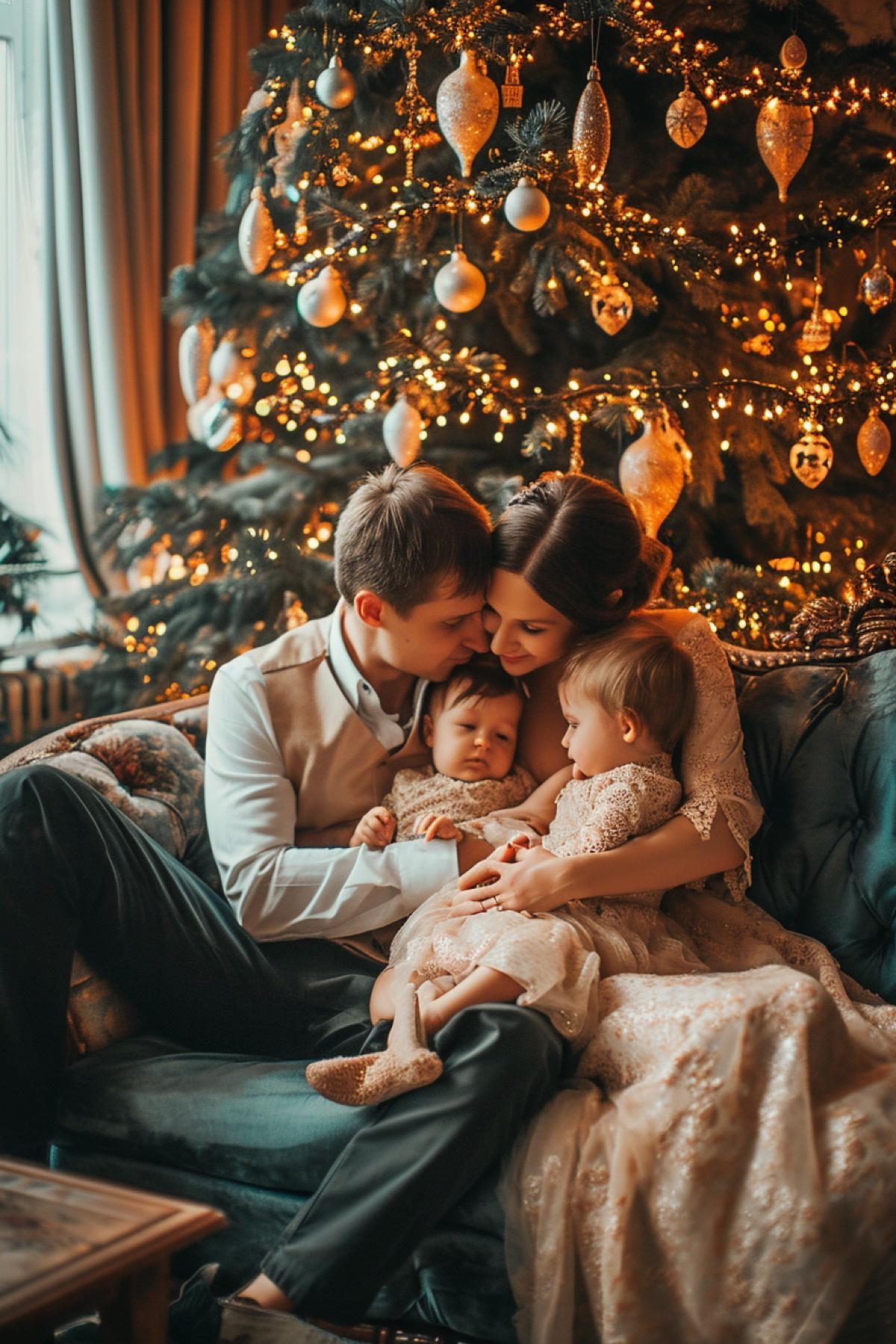 Festive New Years photo session of the family