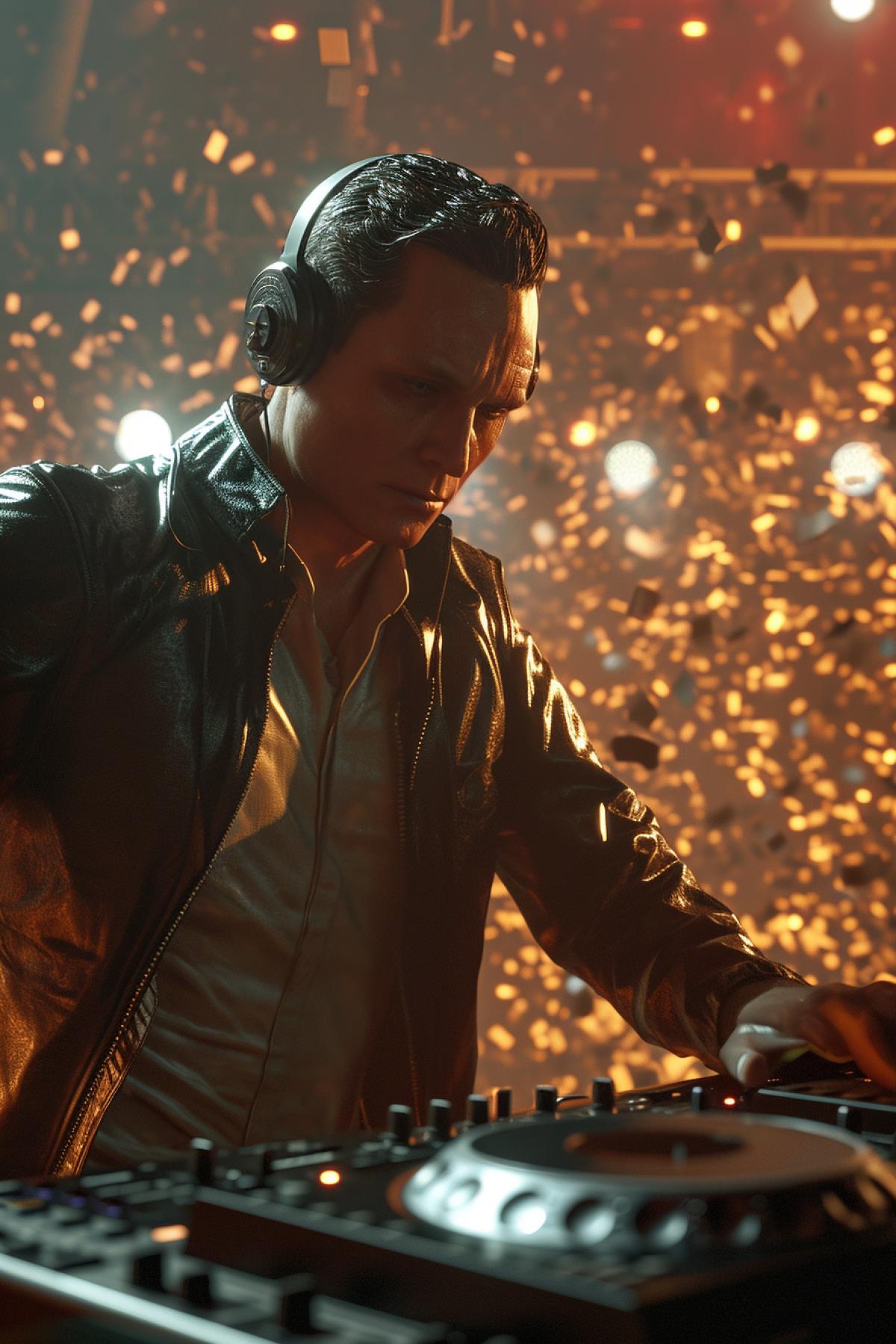 music festival, DJ Tiesto, 3D figure image