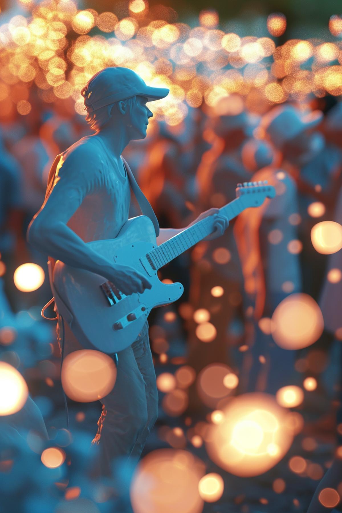 music festival, , 3D figure image. holiday atmosphere