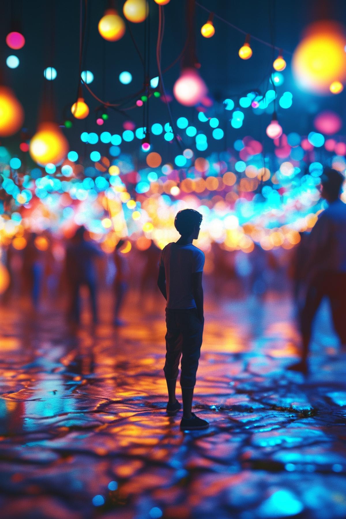 music festival, , 3D figure image. holiday atmosphere