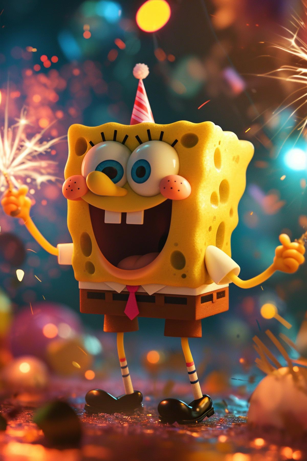 SpongeBob celebrates New Year