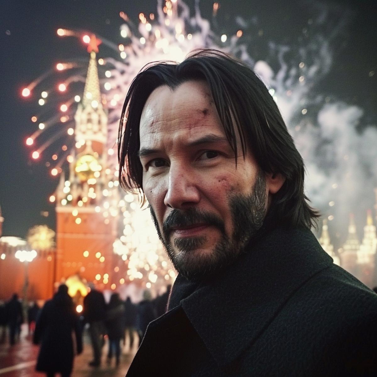 New Year in Russia with Keanu Reeves