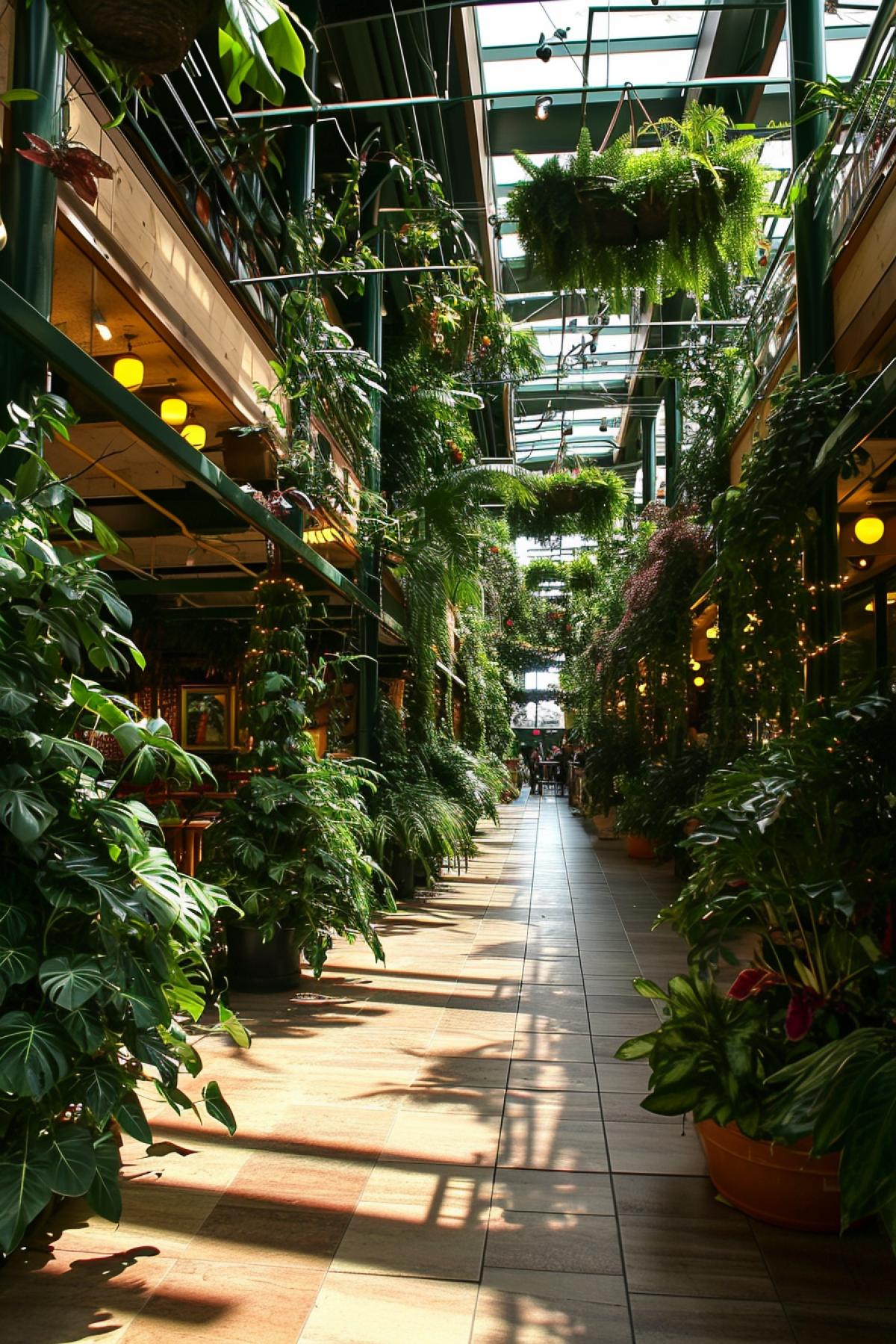Jungle style shopping center
