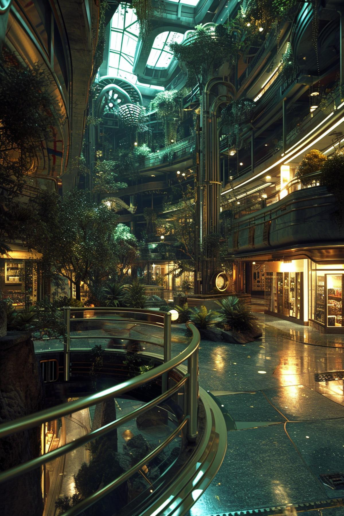 Creative shopping mall in movie style avatar