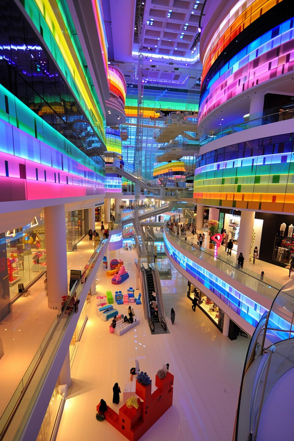 Colour Lego Interior design concept of the most biggest mall in the world