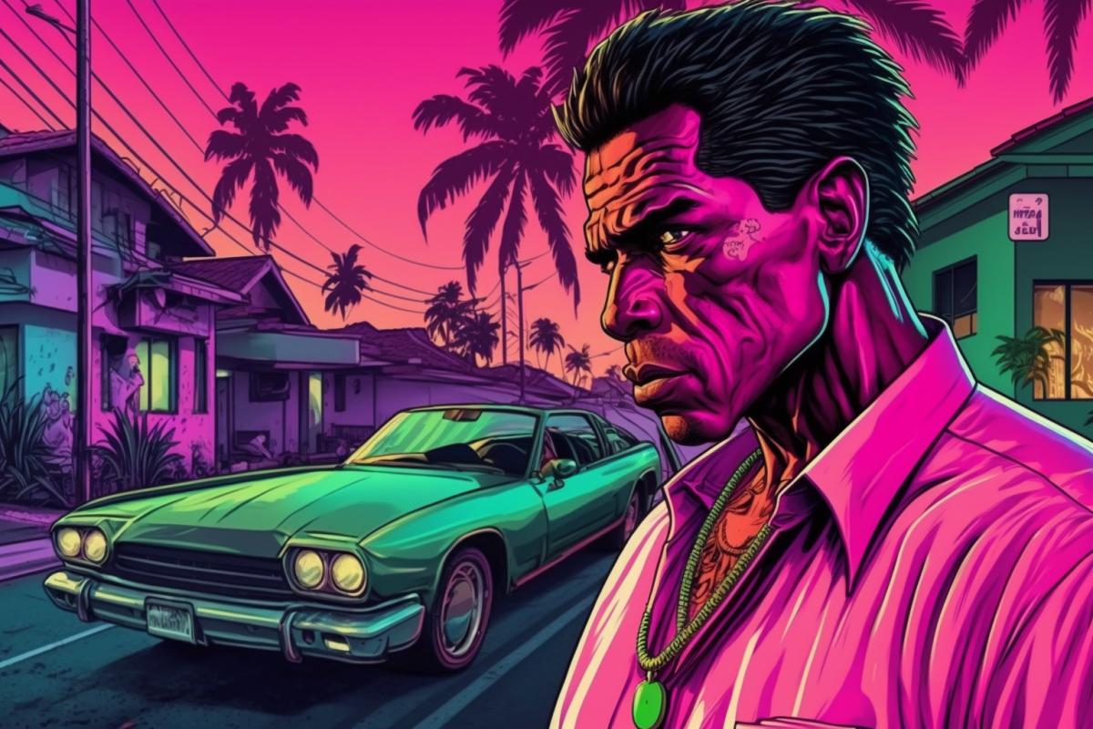 Wallpaper GTA Vice City, in hip-hop style