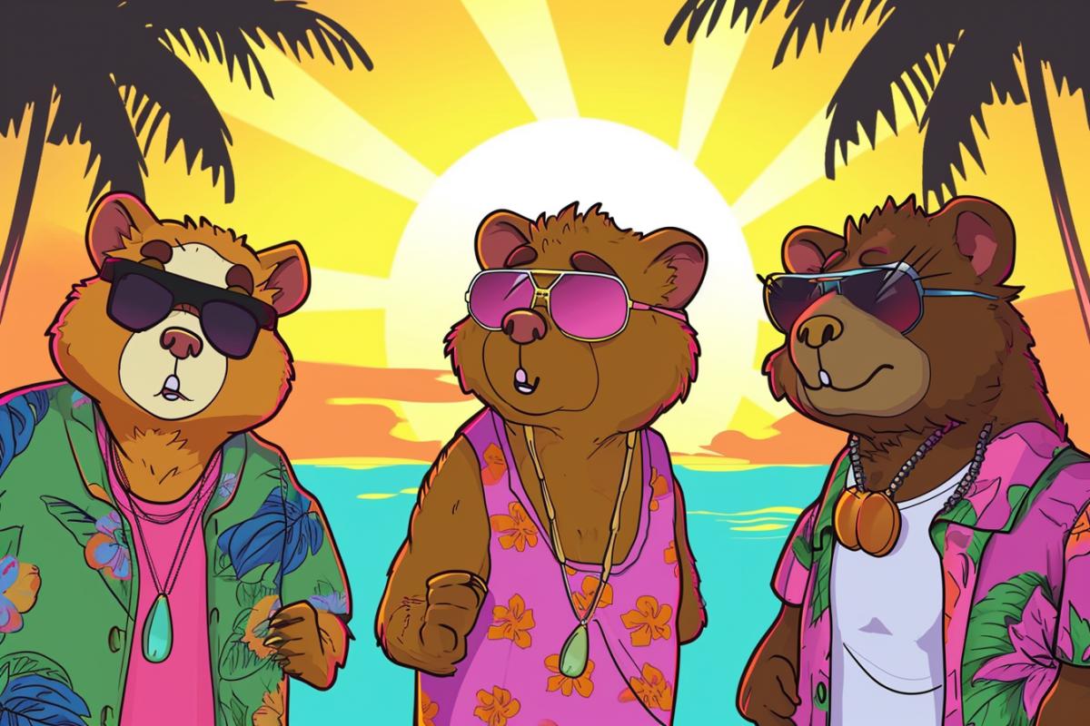 hamsters gangsters in GTA Vice City style