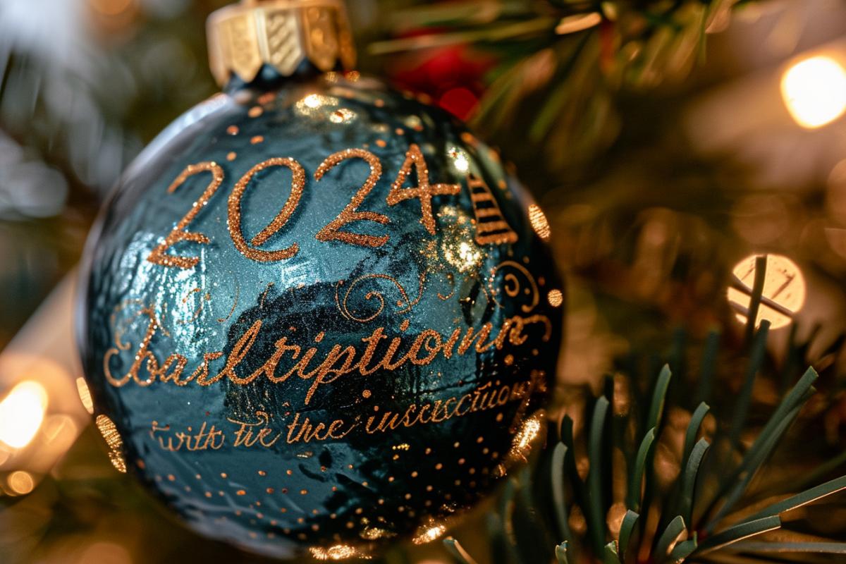 New Year\"s ball with the inscription \"2024\" Faberge style close-up