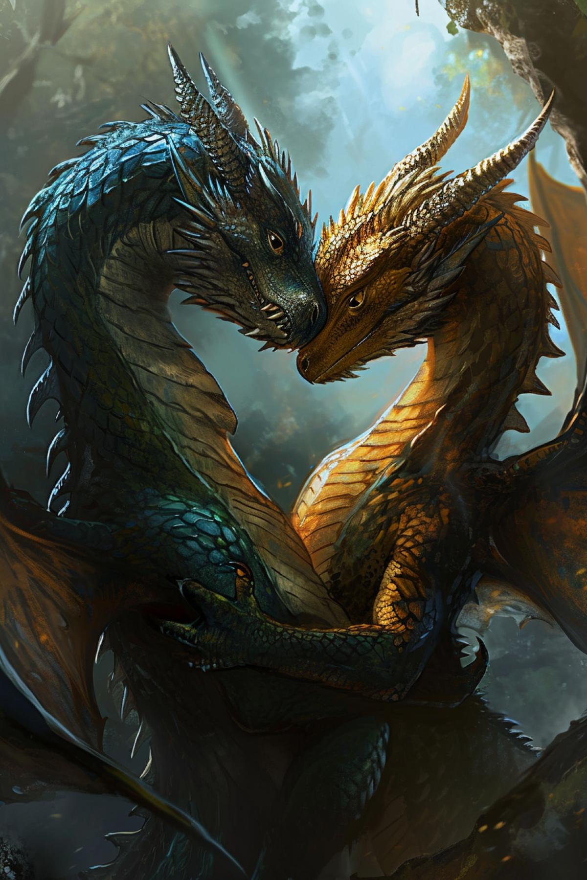 Two dragons in love