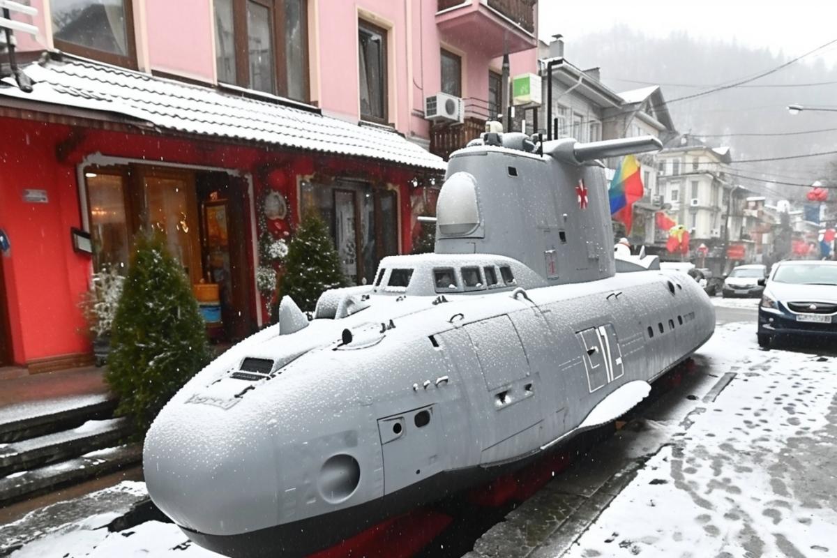 Submarine in the steppes of Ukraine